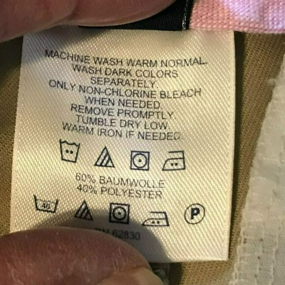 Lands' End Junior Women's Cropped Pants Cotton Khaki Tan Belt Loops Sz 5 Uniform - Picture 15 of 16